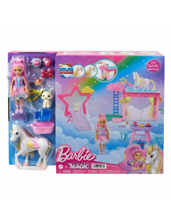 Hnt67 Barbie A Touch Of Magic Chelsea Ve Pegasus Oyun Seti