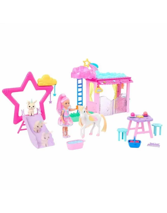 Hnt67 Barbie A Touch Of Magic Chelsea Ve Pegasus Oyun Seti