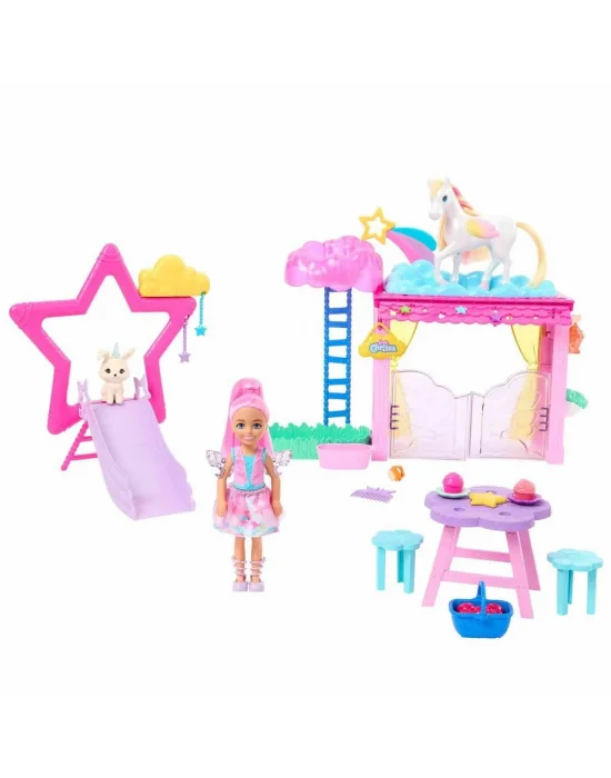 Hnt67 Barbie A Touch Of Magic Chelsea Ve Pegasus Oyun Seti