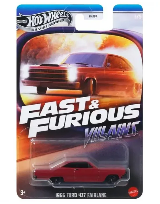 Hot Wheels Silver Series Fast ve Furious Villains 1966 Ford 427 Fairlane JBY36