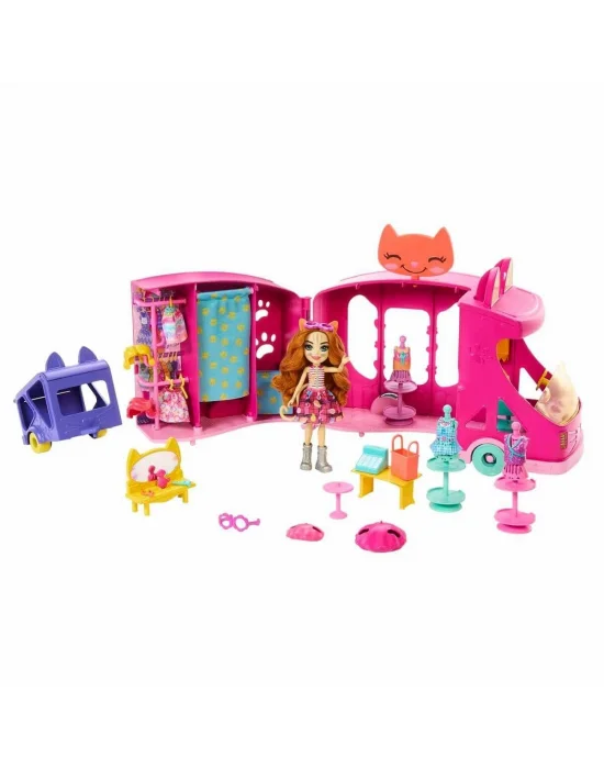 Hpb34 Enchantimals Kedi Temalı Moda Otobüsü