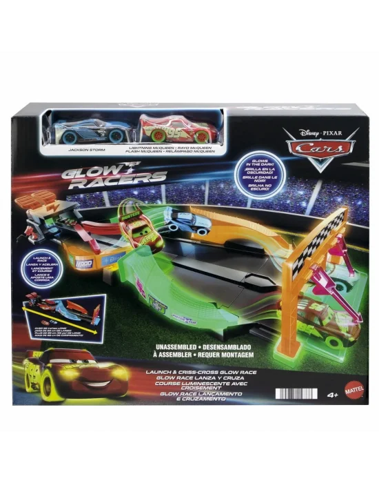 Hpd80 Cars Karanlıkta Parlayan Yarışçılar Pist Seti