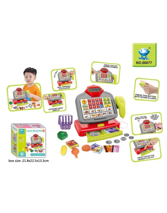 Hua-66075-66077 Işıklı Ve Sesli Elektronik Yazarkasa -vardem