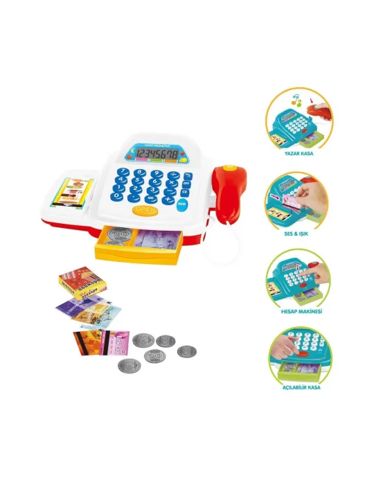 Hua-66109 Işıklı Sesli Yazar Kasa -vardem Oyuncak