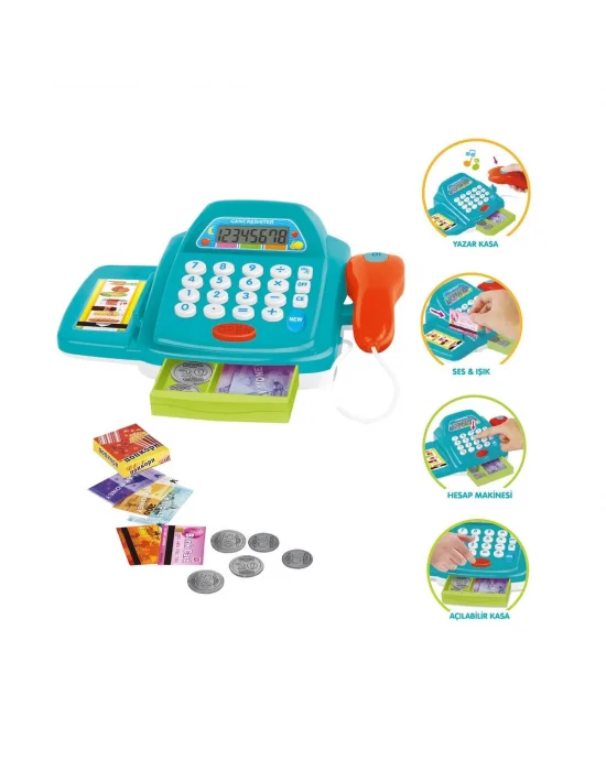 Hua-66109 Işıklı Sesli Yazar Kasa -vardem Oyuncak