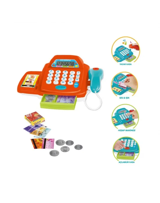 Hua-66109 Işıklı Sesli Yazar Kasa -vardem Oyuncak