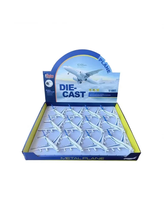 Hw-777-2 2816 Blue Cb Işıklı-sesli Metal Yolcu Uçağı