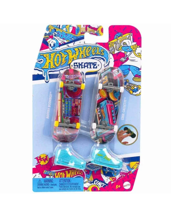 Hxl17 Hot Wheels Skate Retro Temalı İkili Parmak Kaykay Ve Ayakkabı Paketi