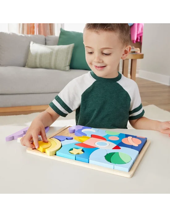 Hxy42 Fisher-price Ahşap Uzay Yapboz