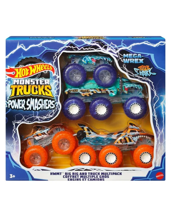 Hyj29 Hot Wheels Monster Trucks Power Smashers Çoklu Paket