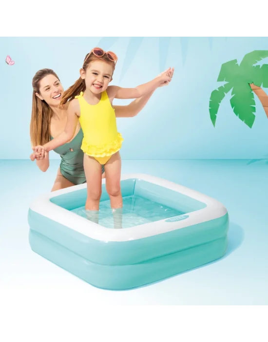 Intex Şişme Taban Mini Kare Havuz 86x86x25 cm