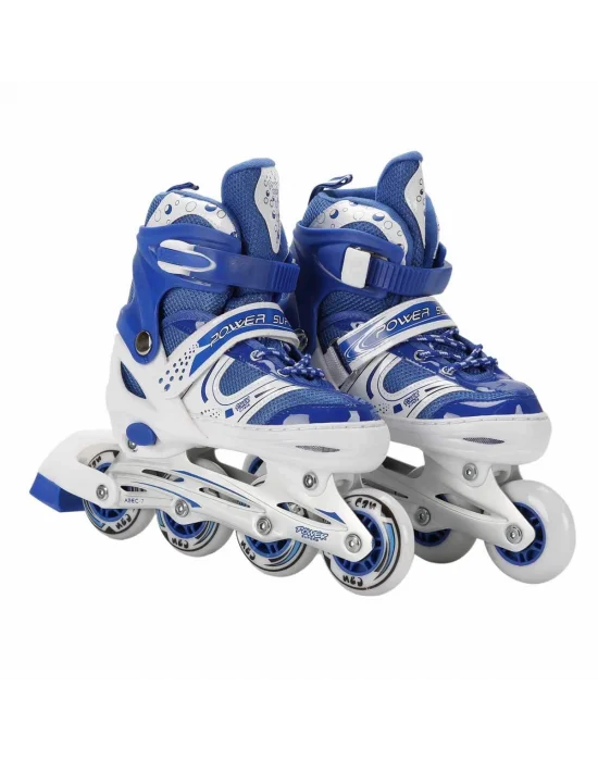 Işıklı 4 Tekerlekli Ayarlanabilir Paten 35-38 - Pembe - Mavi - Kırmızı