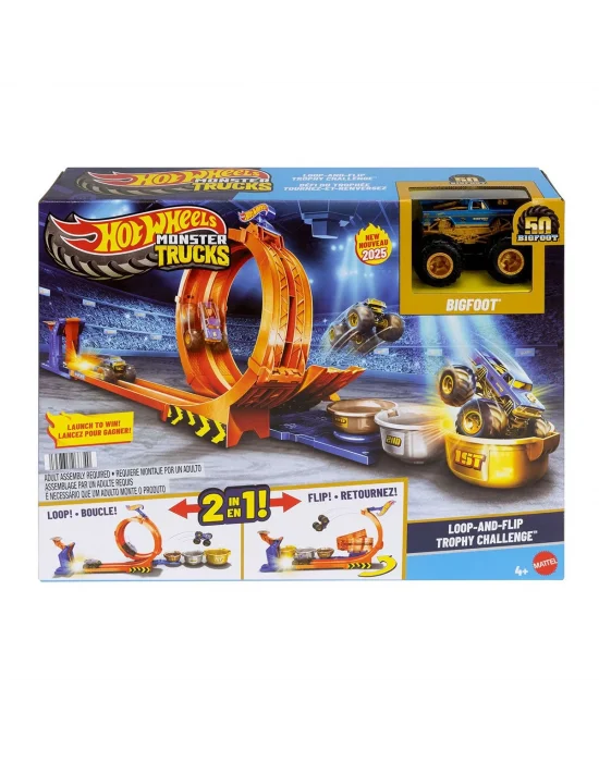 Jbx64 Hot Wheels Monster Trucks Döngü Ve Takla Bigfoot Oyun Parkuru