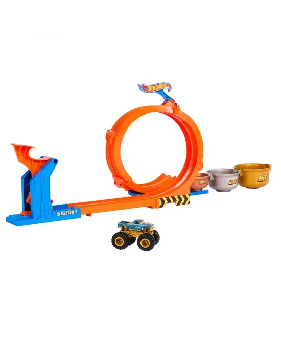 Jbx64 Hot Wheels Monster Trucks Döngü Ve Takla Bigfoot Oyun Parkuru