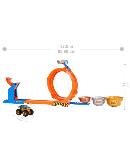 Jbx64 Hot Wheels Monster Trucks Döngü Ve Takla Bigfoot Oyun Parkuru