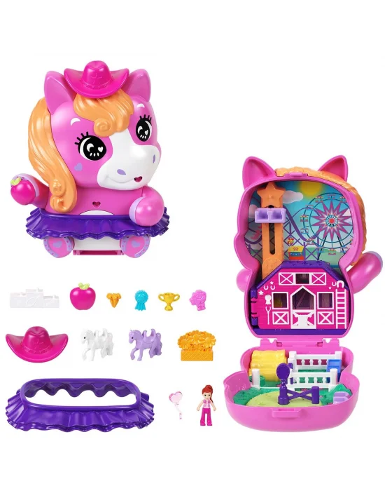 Jcr39 Polly Pocket Midilliyle Rodeo Heyecanı Mikro Oyun Seti