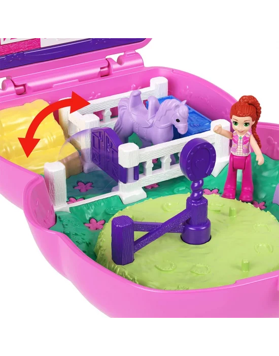 Jcr39 Polly Pocket Midilliyle Rodeo Heyecanı Mikro Oyun Seti