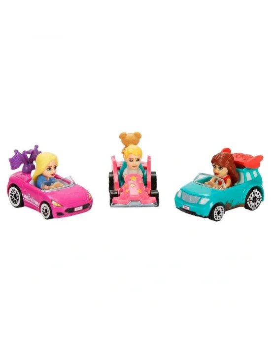 Jdg45 Hot Wheels Racerverse Barbie 3 Lü Araba Seti