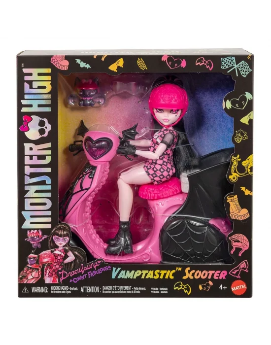 Jdr61 Monster High Vamptastic Scooter Draculaura