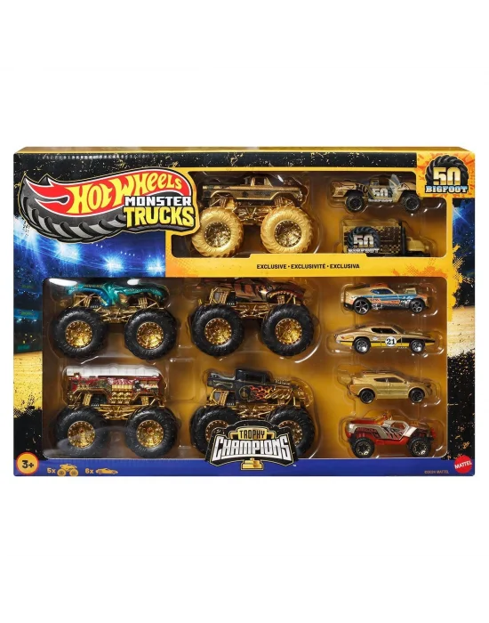 Jdw07 Hot Wheels Monster Trucks Bigfoot Trophy Şampiyonları Araba Ve Kamyon Çokl
