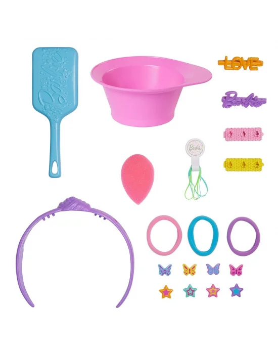 Jfg82 Barbie Saç Tasarımı Büstü - Kahverengi Saçlı