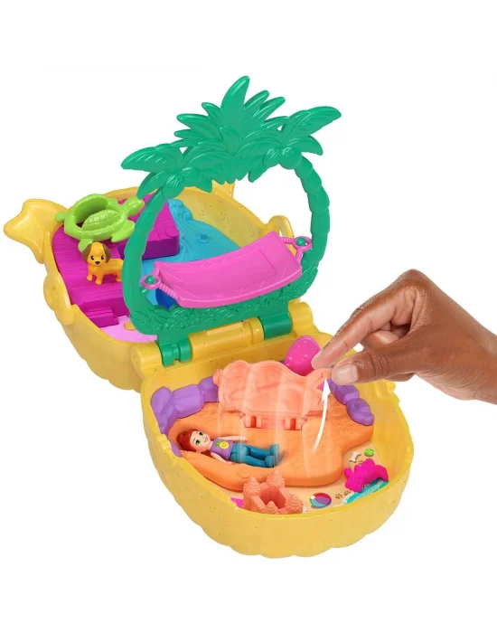 Jfv00 Polly Pocket Ananas Köpekçik Plajı Mini Oyun Seti