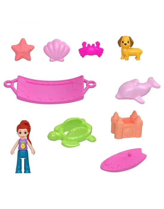 Jfv00 Polly Pocket Ananas Köpekçik Plajı Mini Oyun Seti