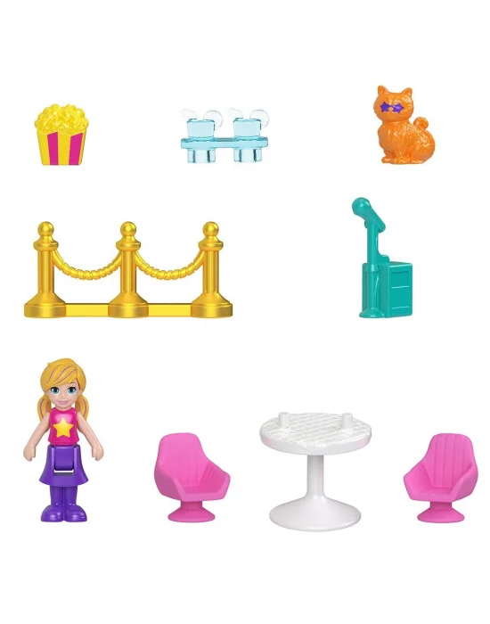 Jfv01 Polly Pocket Kedicik Sineması Mini Oyun Seti