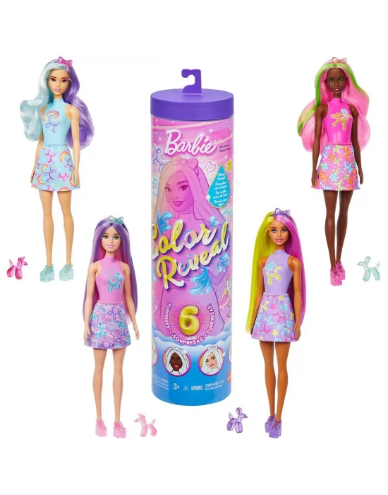 Jfv58 Barbie Color Reveal Balondan Hayvan Figürleri Serisi