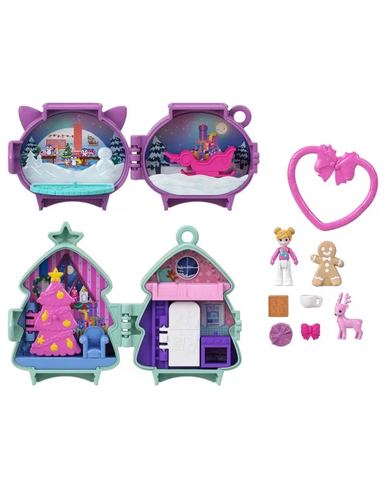 Jgm53 Polly Pocket Sevimli Yılbaşı 2li Paket Oyun Seti