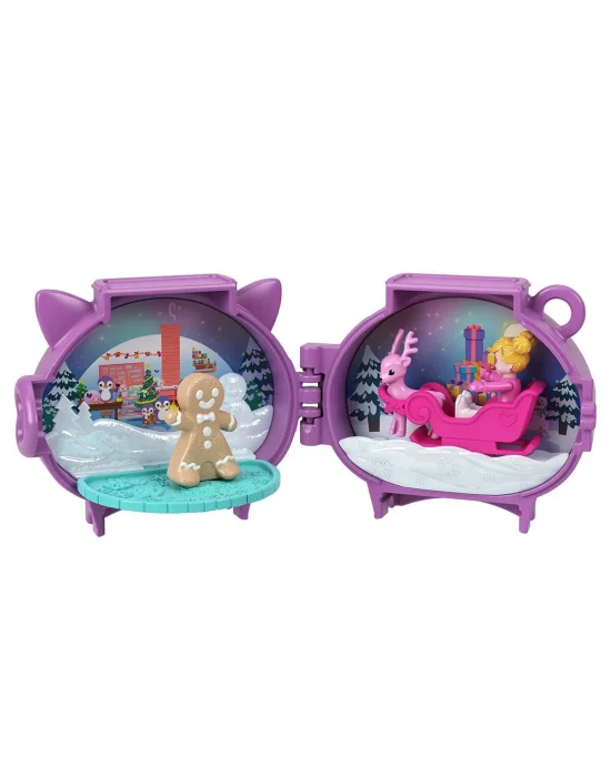 Jgm53 Polly Pocket Sevimli Yılbaşı 2li Paket Oyun Seti