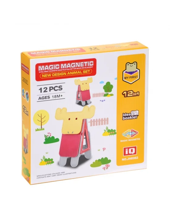 Jh8982 Magnetik Stem Geyik Block 12 Pcs