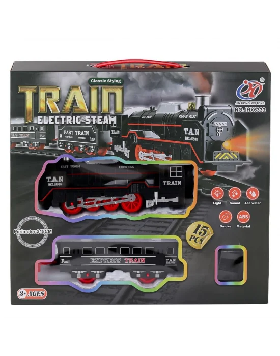Jhx6333 Dumanlı Sesli Işıklı Tren 15 Parça