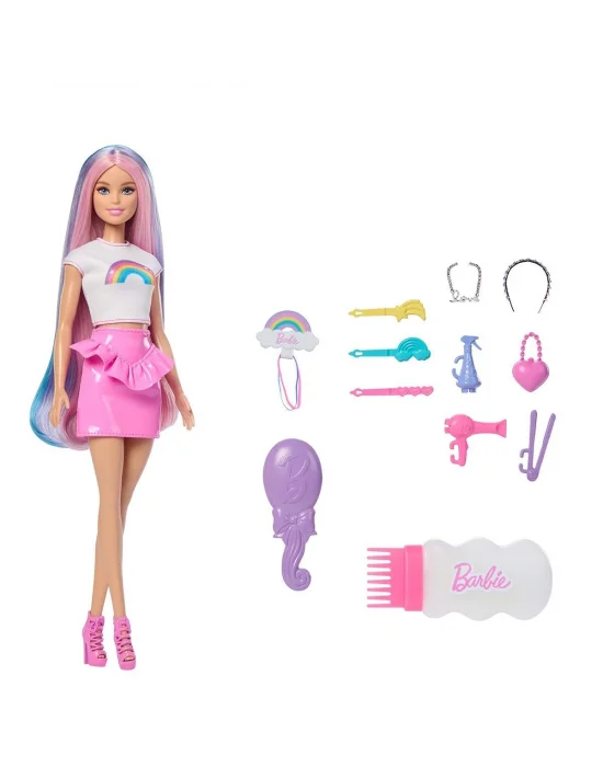 Jjp06 Barbie Gökkuşağı Saçlar Bebek