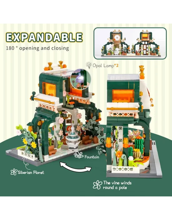 Jk2362 Jaki Block - Monetin Botanik Bahçesi 867 Parça Yapım Seti