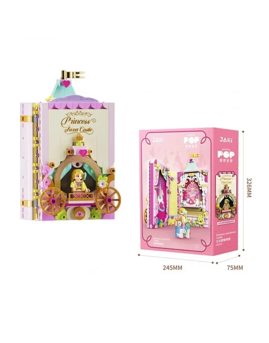 Jk8251 Jaki Block - Prenses Hikaye Kitap Sahnesi 491 Parça Yapım Seti
