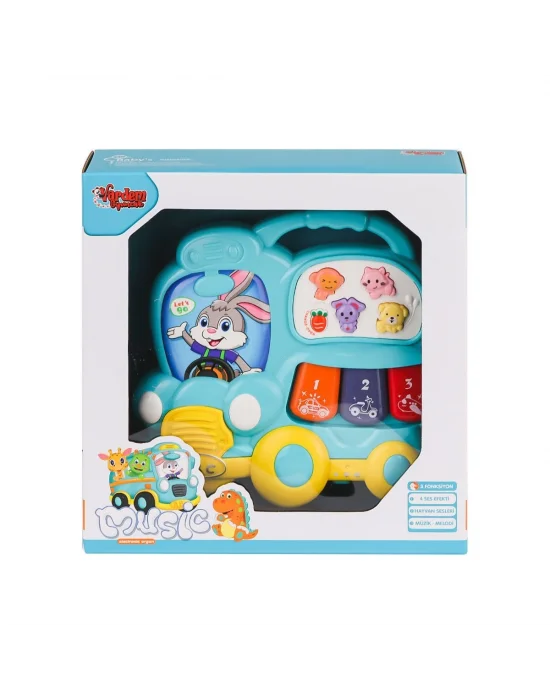 Jlg-855-63a Işıklı Ve Müzikli Otobüs Bebek Piano -vardem Oyuncak