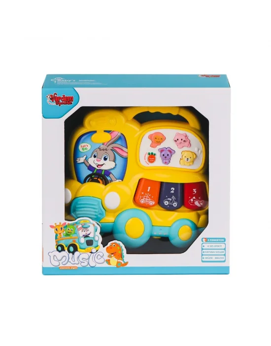 Jlg-855-63a Işıklı Ve Müzikli Otobüs Bebek Piano -vardem Oyuncak