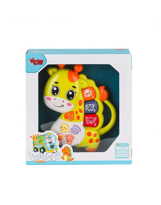 Jlg-855-66a Işıklı Ve Müzikli Zürafa Bebek Pianosu -vardem Oyuncak