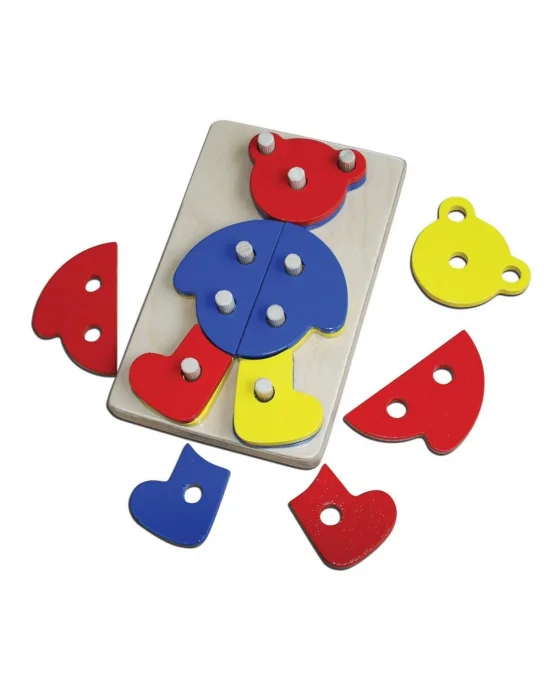 Kal-1003 Ayı Sök Tak Ahşap Oyuncak -chiva