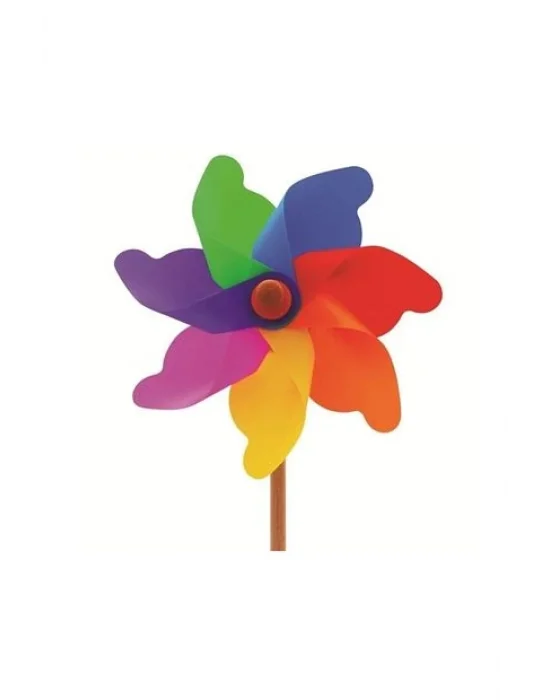 Kardeşler 25 Cm.çap Plastik 7 Kanatlı Bahçe Boyu Rüzgar