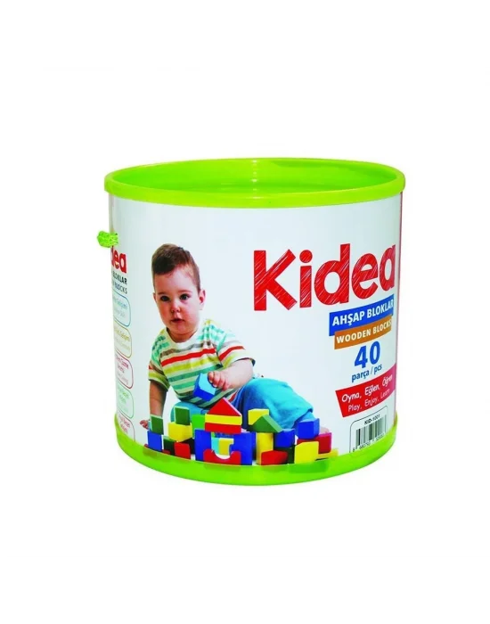 Kıd-1001 Ahşap Bloklar 40 Parça