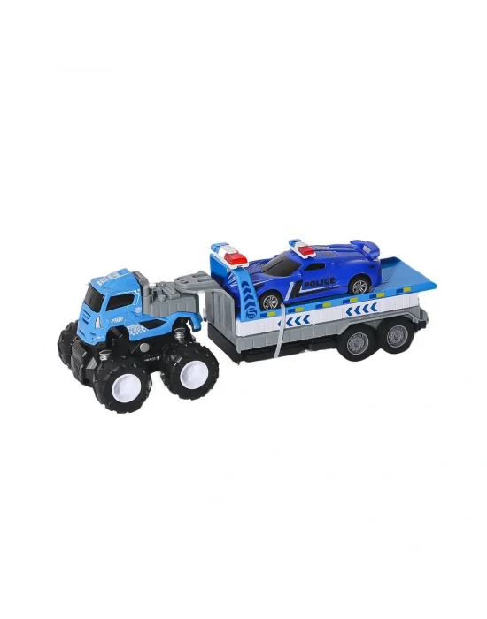 Klx600-361 Sürtmeli Die Cast 4x4 Polis Arabası Taşıyıcılı -vardem