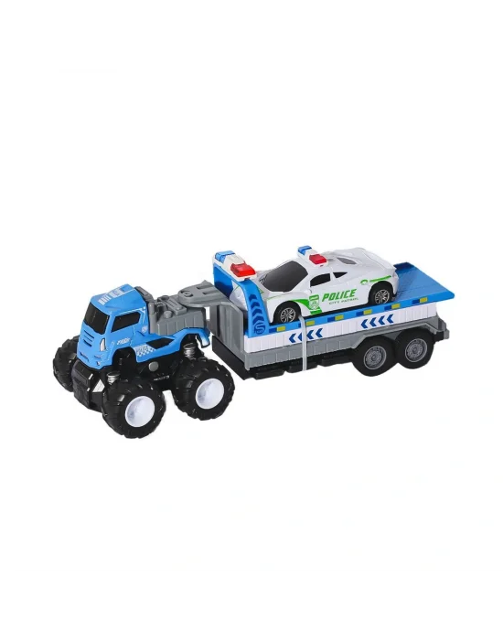 Klx600-361 Sürtmeli Die Cast 4x4 Polis Arabası Taşıyıcılı -vardem