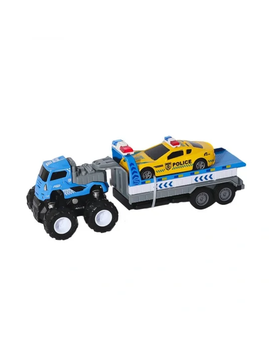Klx600-361 Sürtmeli Die Cast 4x4 Polis Arabası Taşıyıcılı -vardem