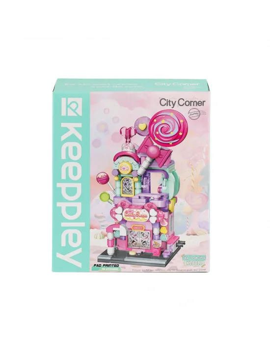 Kp28012 Keeppley City Corner - Sky Candy Shop - Şekerci Dükkanı 358 Parça Yapım Seti