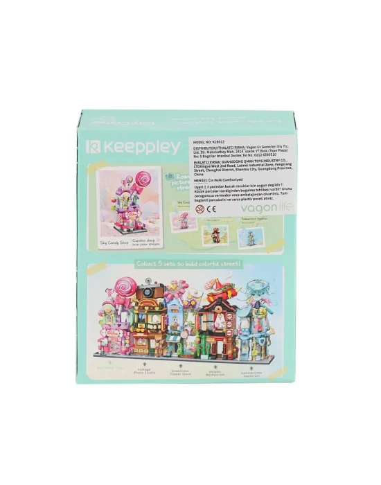 Kp28012 Keeppley City Corner - Sky Candy Shop - Şekerci Dükkanı 358 Parça Yapım Seti