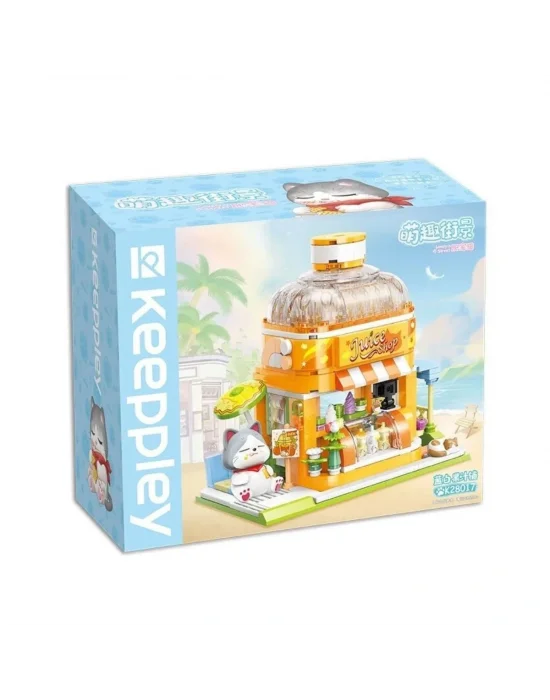 Kp28017 Keeppley Lovely Street - Bsh Kitten Juice Bar 315 Parça Yapım Seti