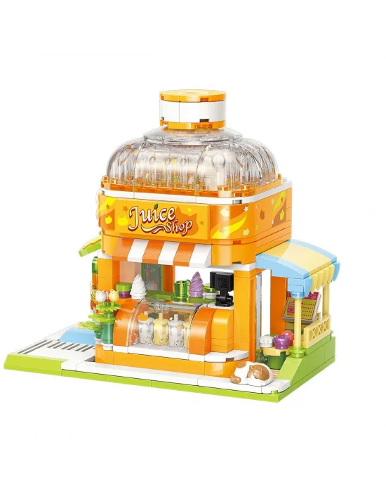 Kp28017 Keeppley Lovely Street - Bsh Kitten Juice Bar 315 Parça Yapım Seti