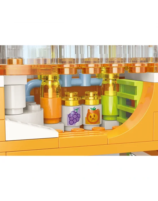 Kp28017 Keeppley Lovely Street - Bsh Kitten Juice Bar 315 Parça Yapım Seti